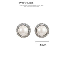 Load image into Gallery viewer, Reminisce French Design White Pearl Bead Stud Earrings
