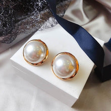 Load image into Gallery viewer, Apricity French Design Big Pearl Stud Earrings
