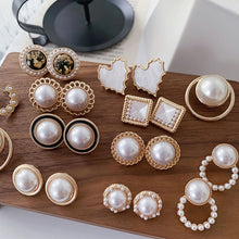 Load image into Gallery viewer, Ethereal Collection Italian Design Elegant Pearl Clip Earrings
