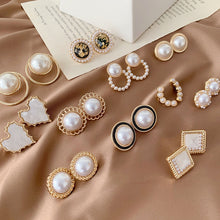 Load image into Gallery viewer, Ethereal Collection Italian Design Elegant Pearl Clip Earrings
