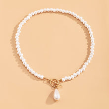 Load image into Gallery viewer, Luxury Baroque Pearl Beaded  Toggle Clasp Pendant Choker Necklace
