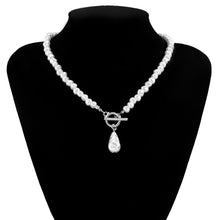 Load image into Gallery viewer, Luxury Baroque Pearl Beaded  Toggle Clasp Pendant Choker Necklace
