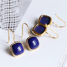 Load image into Gallery viewer, Lapis Lazuli Vintage Style Antique Earrings Unique Craft Bohemian Charm Women&#39;s Brand Jewelry
