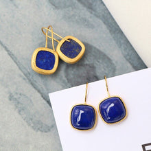 Load image into Gallery viewer, Lapis Lazuli Vintage Style Antique Earrings Unique Craft Bohemian Charm Women&#39;s Brand Jewelry
