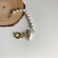 Load image into Gallery viewer, Mellifluous Vintage Pearl Beaded Heart Planet Pendant Choker Necklace &amp; Bracelet
