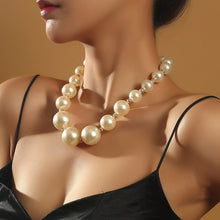 Load image into Gallery viewer, Luxury White Big Size Pearl Beaded Necklace Chocker For Ladies
