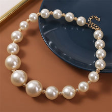 Load image into Gallery viewer, Luxury White Big Size Pearl Beaded Necklace Chocker For Ladies
