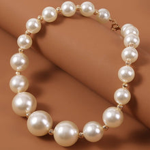 Load image into Gallery viewer, Luxury White Big Size Pearl Beaded Necklace Chocker For Ladies
