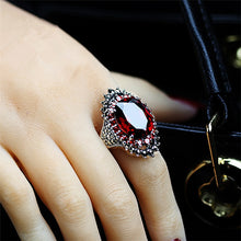 Load image into Gallery viewer, Old Fashion Vintage Red Crystal CZ Gem Rings for Women
