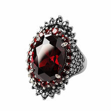 Load image into Gallery viewer, Old Fashion Vintage Red Crystal CZ Gem Rings for Women
