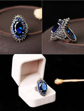 Load image into Gallery viewer, Old Fashion Vintage Red Crystal CZ Gem Rings for Women
