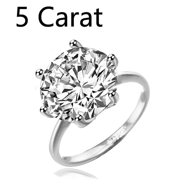 Only Love 5 Carat Shining Cubic Zirconia Crystal Promise Women's Rings