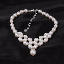 Load image into Gallery viewer, 3Pcs/Set Natural Freshwater Pearl Necklace Bracelet Earrings Jewelry Set for Ladies
