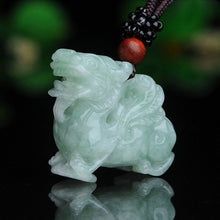 Load image into Gallery viewer, Lokaloca Handcrafted Natural Myanmar Jade Fortune Piyao Pendant Necklace
