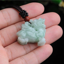 Load image into Gallery viewer, Lokaloca Handcrafted Natural Myanmar Jade Fortune Piyao Pendant Necklace
