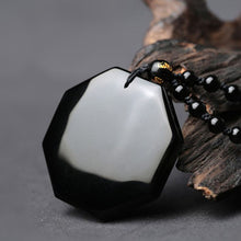 Load image into Gallery viewer, Handcrafted Natural Black Obsidian Ying Yang Amulet Energy Pendant Necklace
