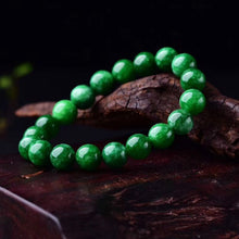 Load image into Gallery viewer, Handcrafted Natural Green 6-14mm Beaded Bracelet
