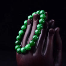 Load image into Gallery viewer, Handcrafted Natural Green 6-14mm Beaded Bracelet
