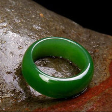 Load image into Gallery viewer, Lokaloca Handcrafted Natural Green Hetian Jade Ring Jewelry
