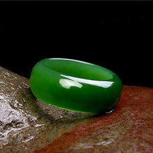 Load image into Gallery viewer, Lokaloca Handcrafted Natural Green Hetian Jade Ring Jewelry
