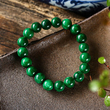 Load image into Gallery viewer, Lokaloca Handcrafted Natural Green Jade Beaded Bracelet Jewelry
