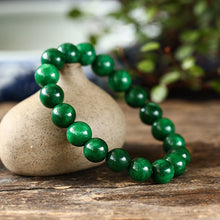 Load image into Gallery viewer, Lokaloca Handcrafted Natural Green Jade Beaded Bracelet Jewelry
