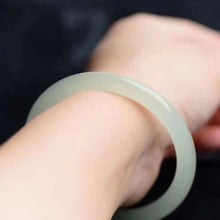 Load image into Gallery viewer, Top Grade Natural Hetian Light Green Jade Bangle for Ladies
