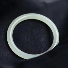 Load image into Gallery viewer, Top Grade Natural Hetian Light Green Jade Bangle for Ladies
