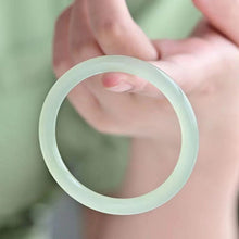 Load image into Gallery viewer, Top Grade Natural Hetian Light Green Jade Bangle for Ladies
