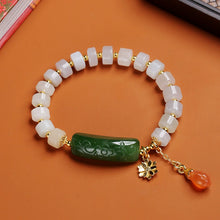 Load image into Gallery viewer, Lokaloca Top Grade Natural Hetian Jade Beaded Charm Jewelry Bracelet
