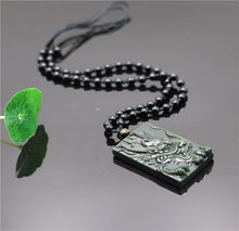 Load image into Gallery viewer, Lokaloca Handcrafted Natural Hetian Jade Dragon Pendant Necklace
