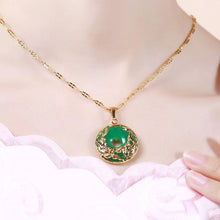 Load image into Gallery viewer, 925 Silver Natural Hetian Jade Dragon &amp; Phoenix Pendant Necklace
