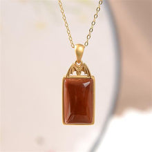 Load image into Gallery viewer, Natural Fine Southern Red Agate Cool Bat Pendant Necklace Vintage Style Retro Creative Unique Craft Charm Women&#39;s Silver Jewelry
