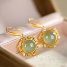 Load image into Gallery viewer, Natural Fine Jade Earrings Vintage Retro Luxury Bohemian Women&#39;s Jewelry
