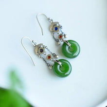 Load image into Gallery viewer, Lokaloca Natural Fine Jade Enamel Porcelain Earrings
