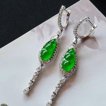 Load image into Gallery viewer, Lokaloca Natural Fine Jade Jasper Bean Water Drop Tassel Earrings
