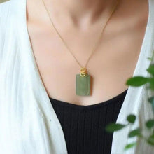 Load image into Gallery viewer, Lokaloca Natural Fine Jade Pendant Necklace
