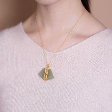 Load image into Gallery viewer, Lokaloca Natural Fine Jade Jasper Pendant Necklace
