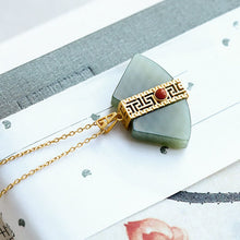 Load image into Gallery viewer, Lokaloca Natural Fine Jade Jasper Pendant Necklace
