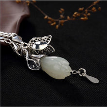 Load image into Gallery viewer, Natural Fine Magnolia Bracelet Vintage Style Retro Luxury Charm Women&#39;s Silver Jewelry
