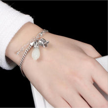 Load image into Gallery viewer, Natural Fine Magnolia Bracelet Vintage Style Retro Luxury Charm Women&#39;s Silver Jewelry
