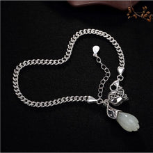 Load image into Gallery viewer, Natural Fine Magnolia Bracelet Vintage Style Retro Luxury Charm Women&#39;s Silver Jewelry
