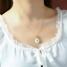 Load image into Gallery viewer, Natural Fine White Jade Bird Pendant Necklace Vintage Style Retro Unique Craft Charm Women&#39;s Brand Jewelry
