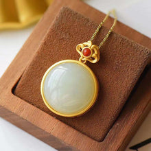 Load image into Gallery viewer, Natural Fine White Jade Brand Pendant Necklace Vintage Style Retro Unique Craft Women&#39;s Festival Gift
