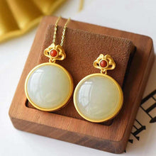 Load image into Gallery viewer, Natural Fine White Jade Brand Pendant Necklace Vintage Style Retro Unique Craft Women&#39;s Festival Gift
