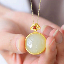 Load image into Gallery viewer, Natural Fine White Jade Brand Pendant Necklace Vintage Style Retro Unique Craft Women&#39;s Festival Gift
