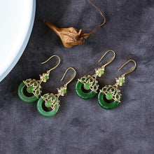 Load image into Gallery viewer, Lokaloca Natural Fine Jade Jasper Earrings
