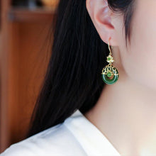 Load image into Gallery viewer, Lokaloca Natural Fine Jade Jasper Earrings
