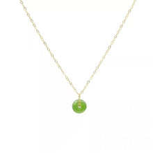 Load image into Gallery viewer, Lokaloca Natural Fine Jade Round Pendant Necklace
