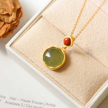 Load image into Gallery viewer, Natural Fine Jade Pendant Necklace Vintage Style Retro Unique Craft Elegant Female Jewelry
